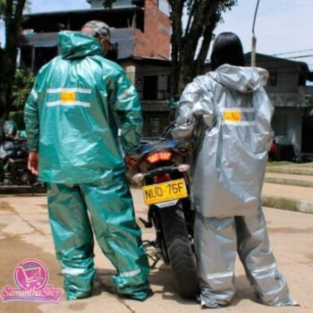 IMPERMEABLE METALIZADO PARA MOTO Y BICICLETA - Imagen 2