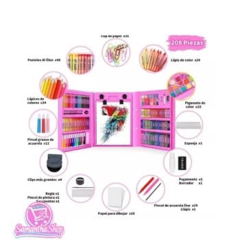 KIT SET DE ARTE 208 PIEZAS - Imagen 4